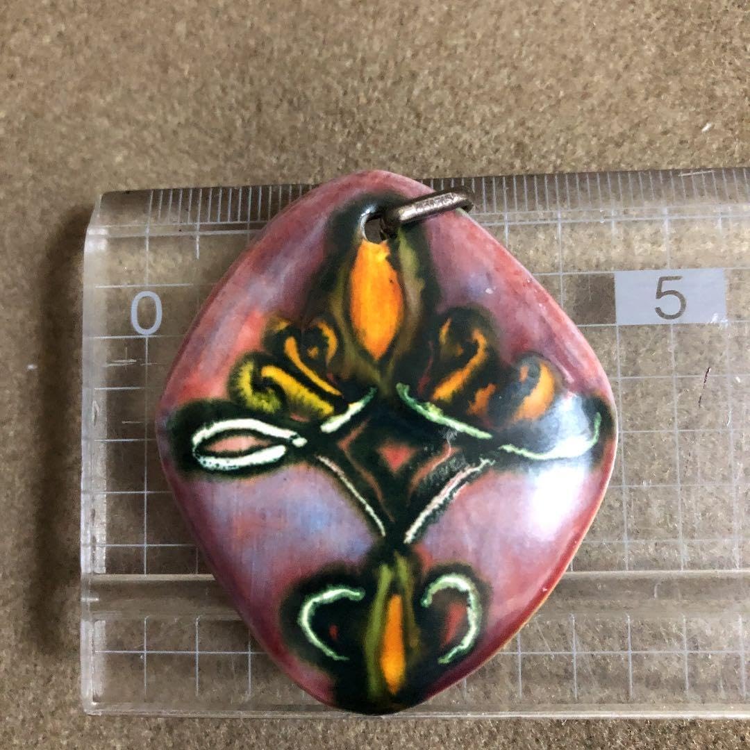 転写七宝のペンダント[3色あり] ハンドメイド 作家 アクセサリー 七宝 ...