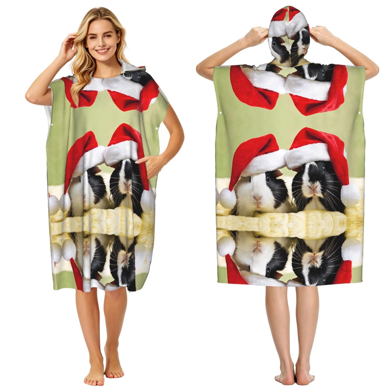 Serviette de plage style poncho pour le surf et la natation d'été
