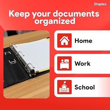 Staples Better 1-Inch D-Ring Binder, Heavy-Duty, Black, 275 Sheets