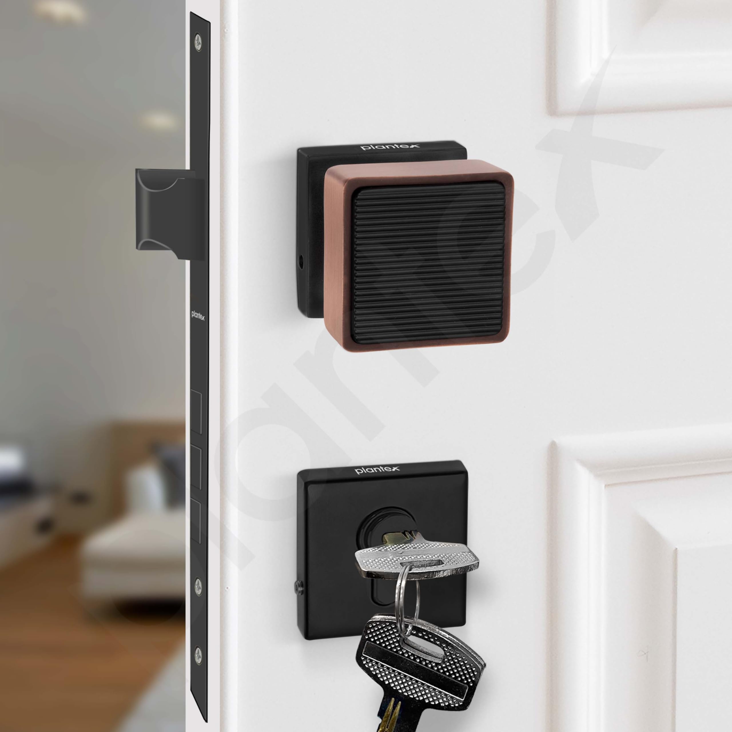 Plantex Mortise Knob - Secure & Stylish Door Lock -6