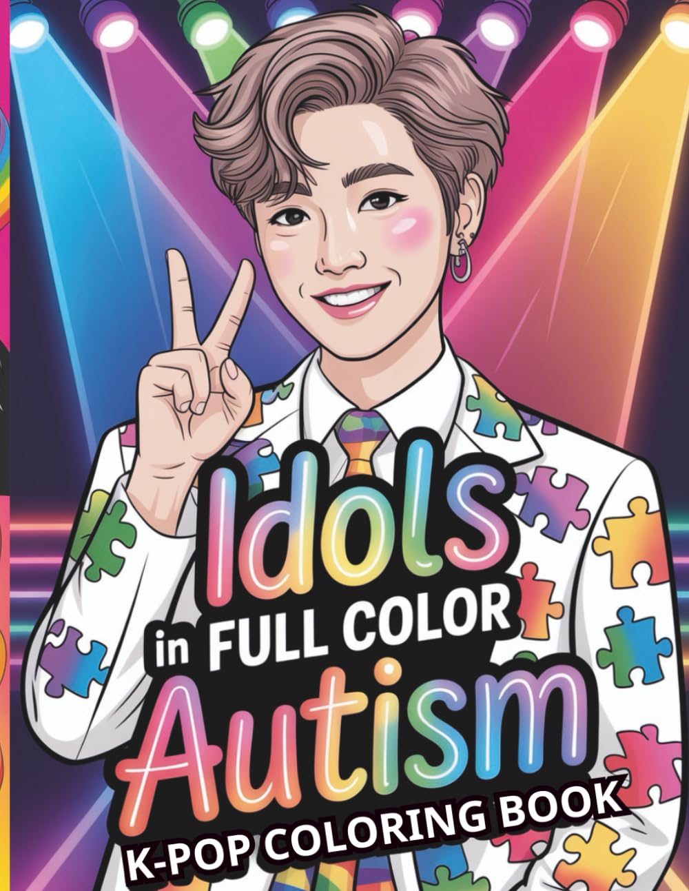 Idols in Full Color: Autism K-Pop Coloring Book for Kids: With 45 Fun And Creative Coloring Pages Featuring K-Pop Music Singers
