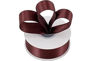 HUIHUANG 20 Yards of Luxurious Maroon Glitter Ribbon for Creative Pursuits and Festive Decorations