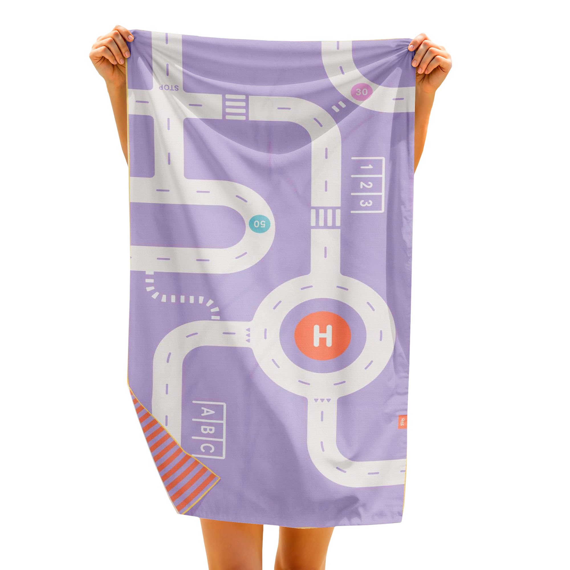 Quut Beach Playtowel Road Lavender (M)
