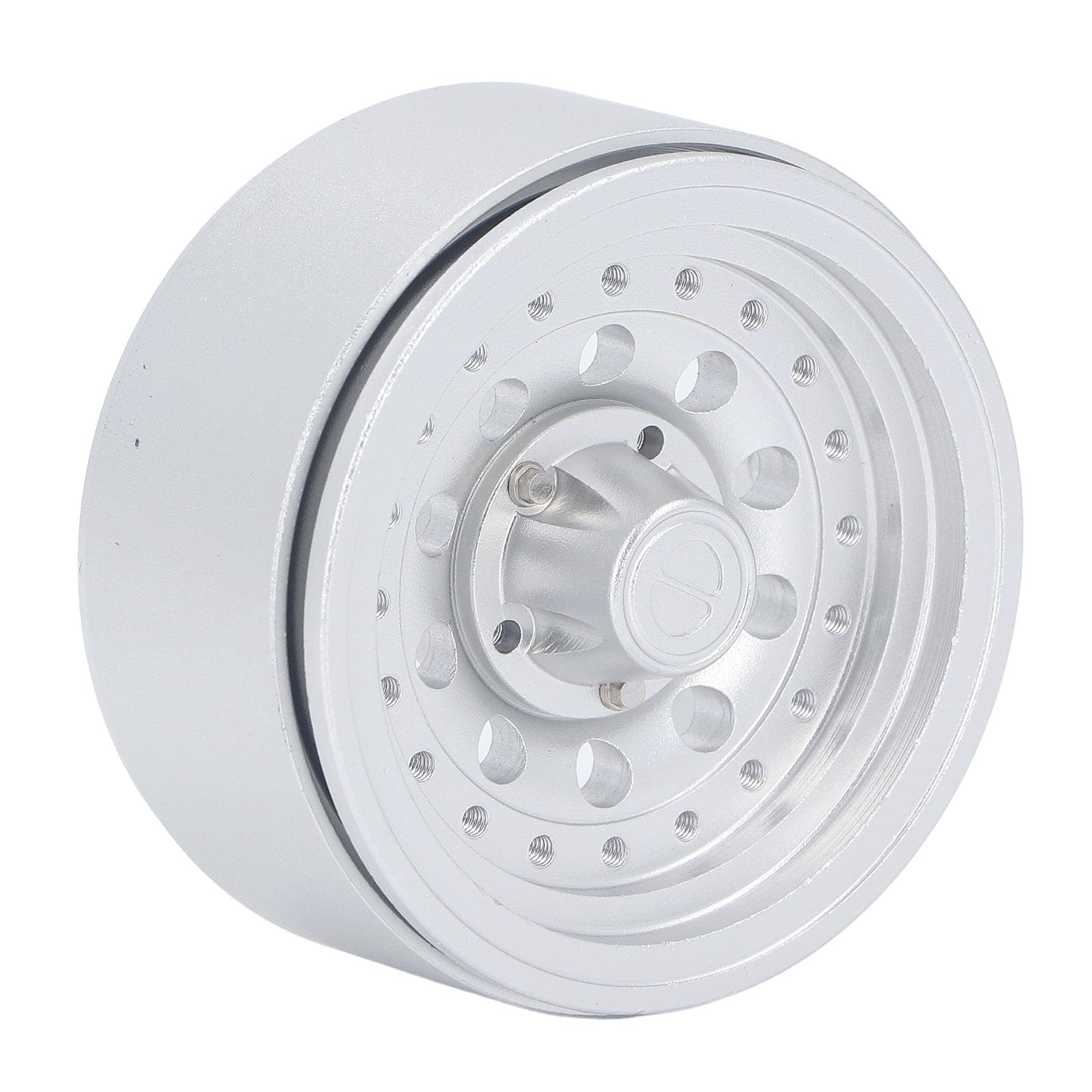Cryfokt Set di Cerchi RC Beadlock Premium da 1,9 Pollici per la Serie Axial SCX10 - Costruzione in Lega di Alluminio Ideale per la stabilità Fuoristrada - 4 unità (SILVER)