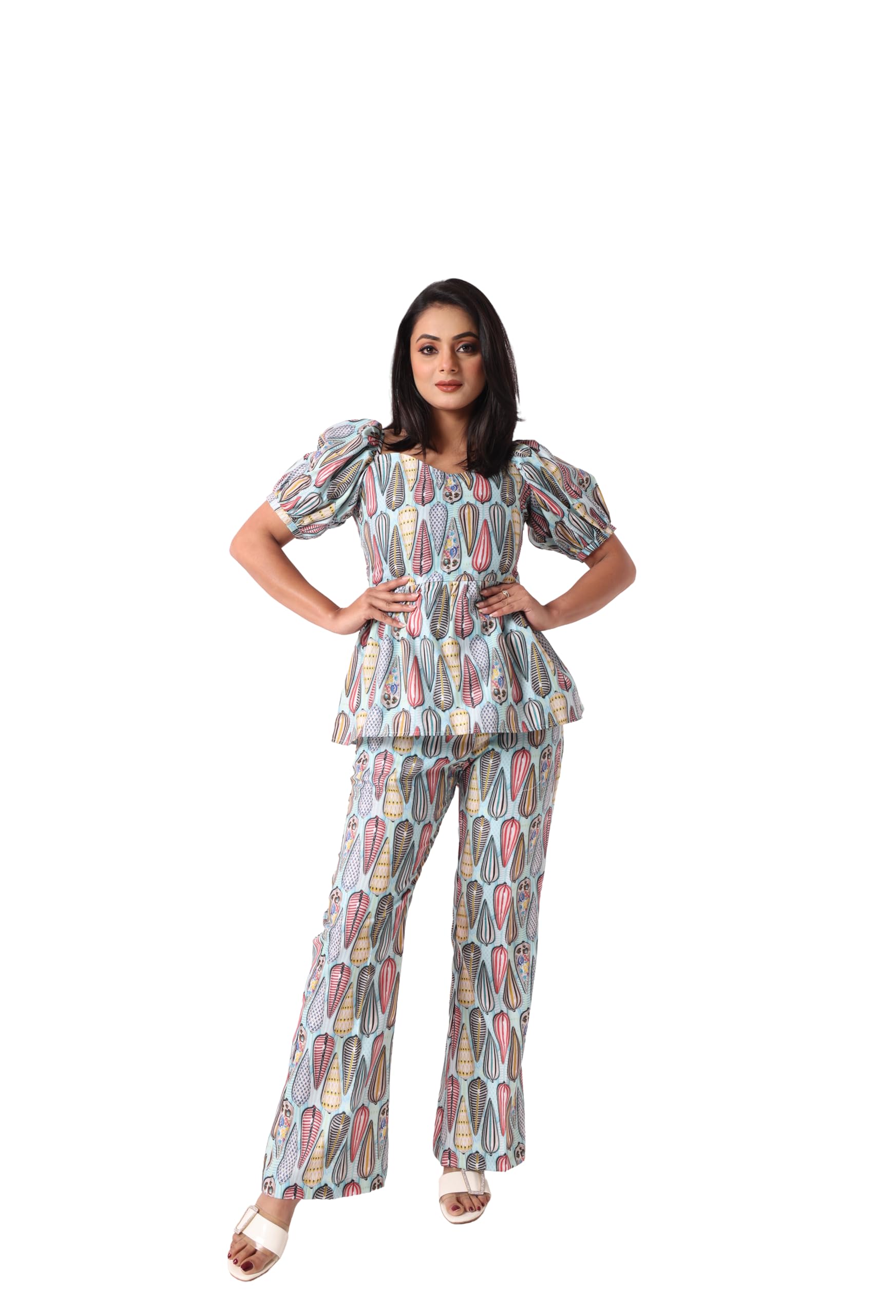 janiya Leaf Contrast Co-ord Set-picture-29