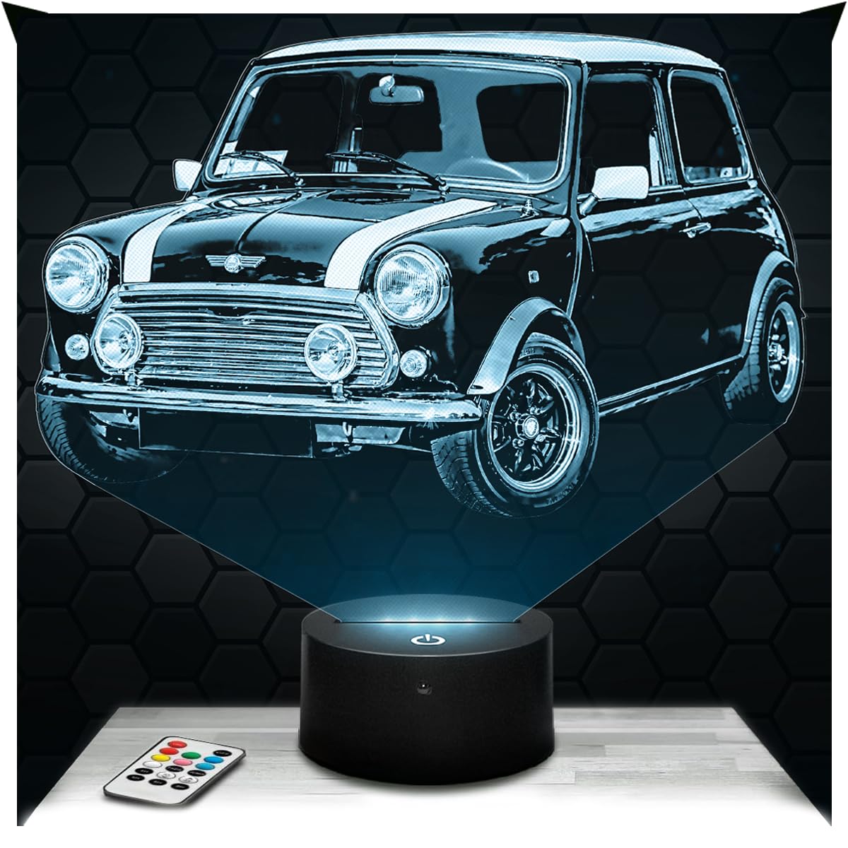 Lampephoto.fr - Auto Mini 3D Lampe, Touch Nachtlicht, Auto Geschenk, 3D Led Illusion Geschenkidee Weihnachten Geburtstag Junge und Mädchen, Dekoration Kinder und Erwachsenenzimmer