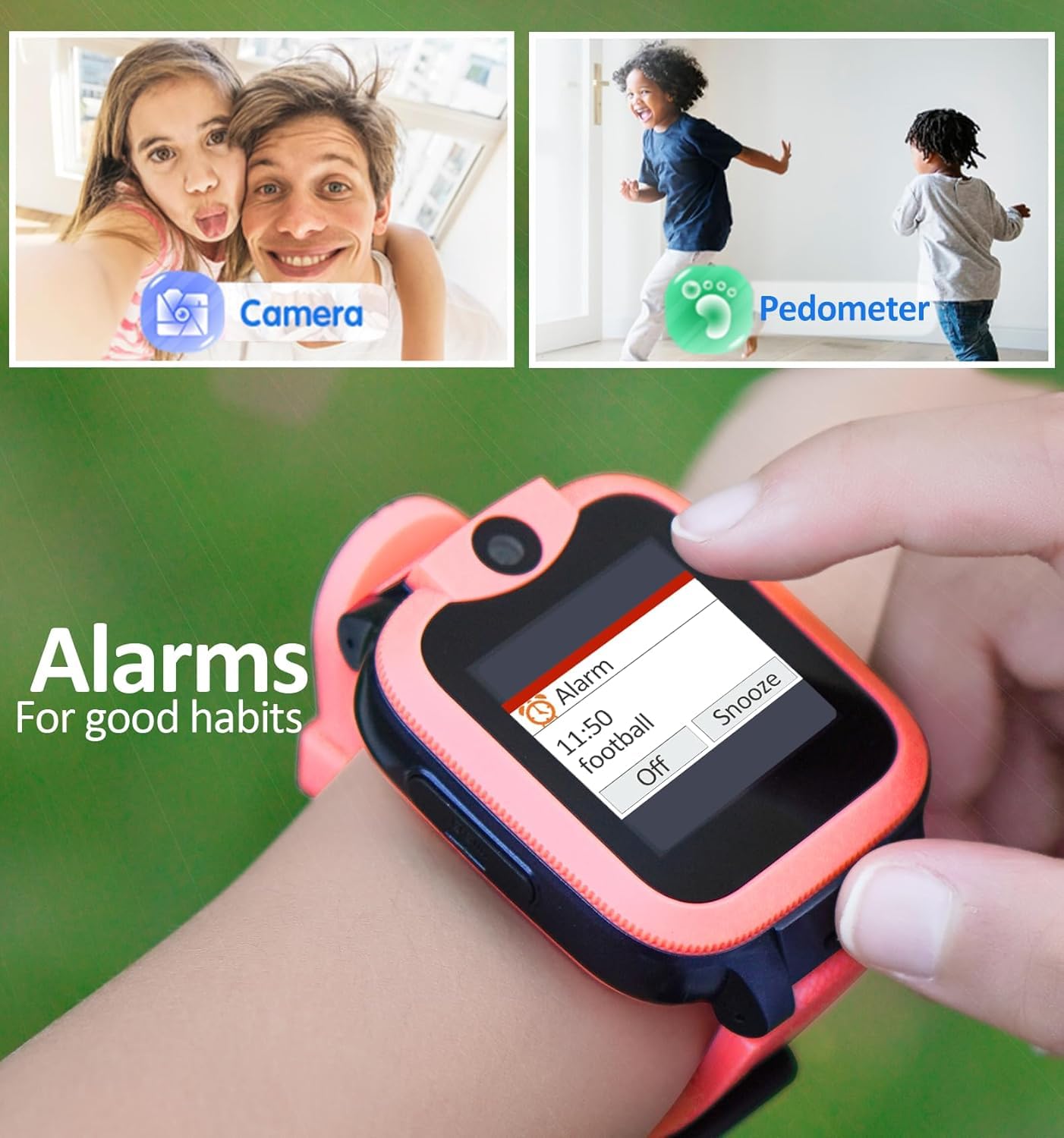 Easyfone KW2 Smart Watch Phone for Kids with Safe Calling, GPS & Activity Track and Parent App, 4G Kids Smartwatch with Phone Calls, SOS Button and School Mode, Childrens' Phone Alternative (Pink) — view 5