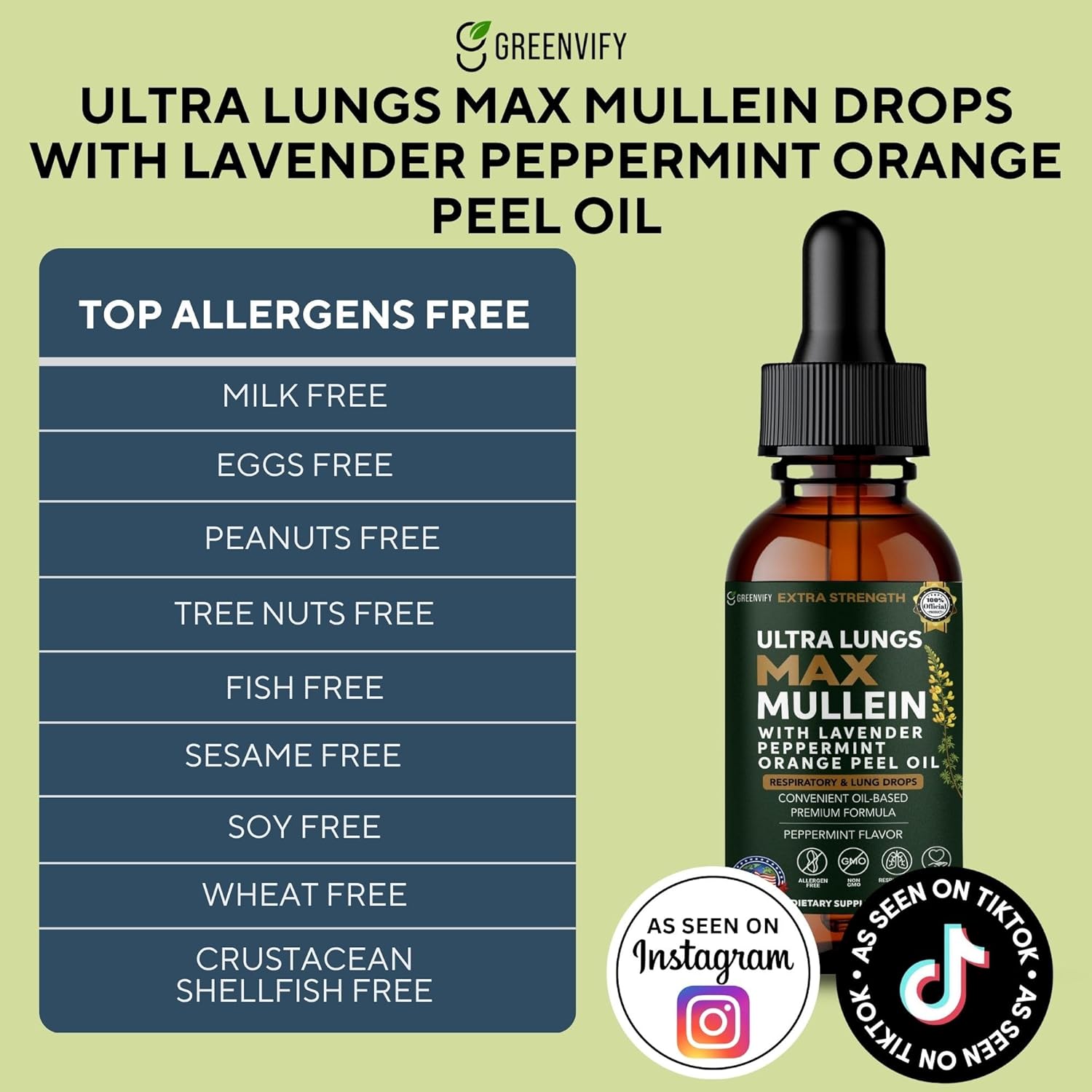 Ultra Lungs MAX Mullein Drops, with Lavender, Peppermint & Orange Peel Oil, 2 fl oz (2)