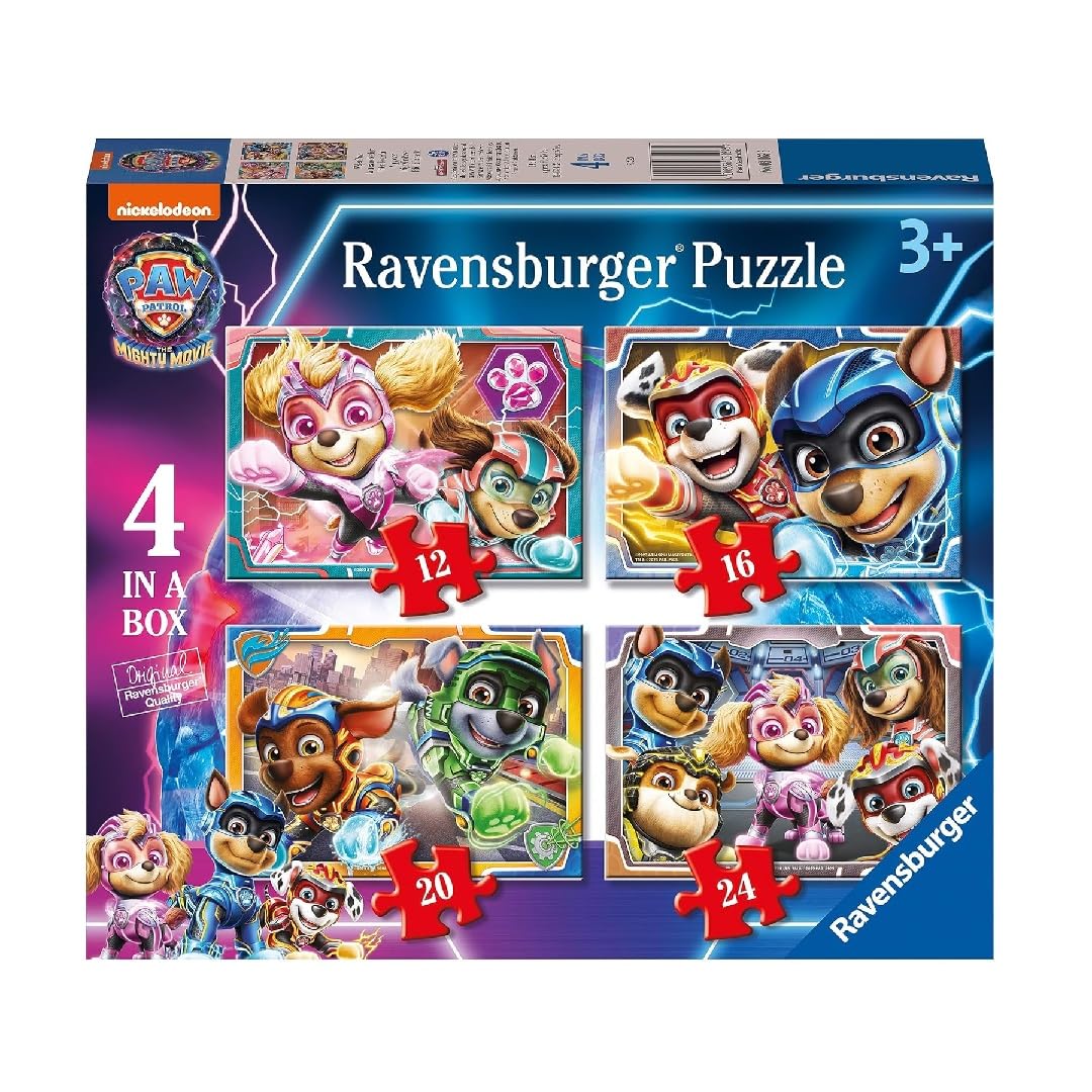 Ravensburger Puzzle: Paw Patrol, Paw Patrol, Puzzle ab 3 Jahren, Kinderpuzzle 3 Jahre, Kinderpuzzle, Ravensburger Puzzle, Geschenk für Kinder 3 Jahre, Jigsaw, 4 Puzzles in 1