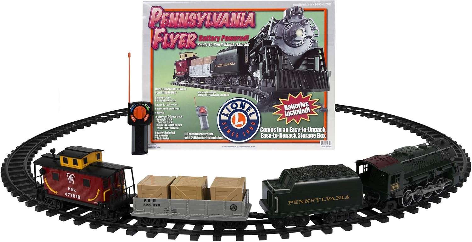 Weekly Top Sale Lionel Pennsylvania Flyer Freight Ready-to-Play Set, Battery-powered Model Train with Remote Get Cheap Price Lionel Pennsylvania Flyer Freight Ready-to-Play Set, Battery-powered Model Train with Remote