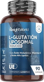Glutatión Liposomal Reducido, 90 Cápsulas Veganas - Con Vitamina C,