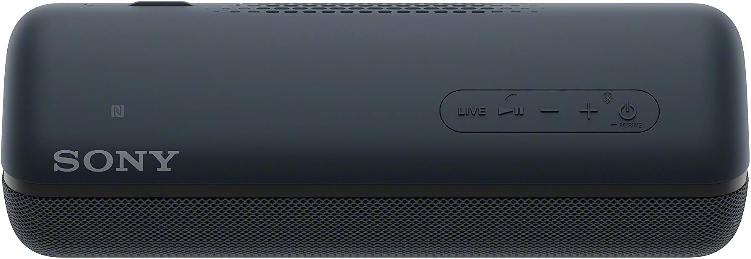 Sony SRS-XB32 Portable Bluetooth Speaker: Compact Wireless Party Speaker with Multicolor Lights and Flashing Strobe - Loud Audio for Phone Calls -Waterproof and Shockproof Bluetooth Speakers - Black