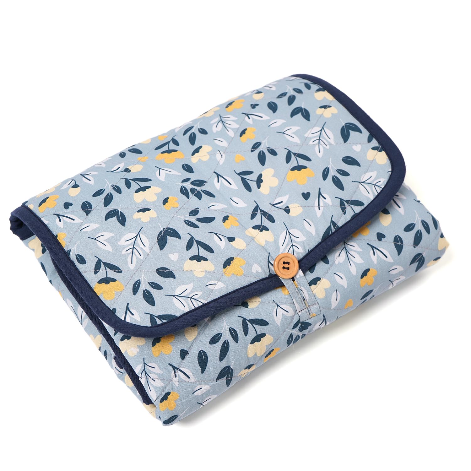 Tidy Sleep Portable Diaper Changing Mat/Pad for Newborns & Infants Baby 0-24 Months Light Weight, Portable, Water Proof (Green Flower)-image-11
