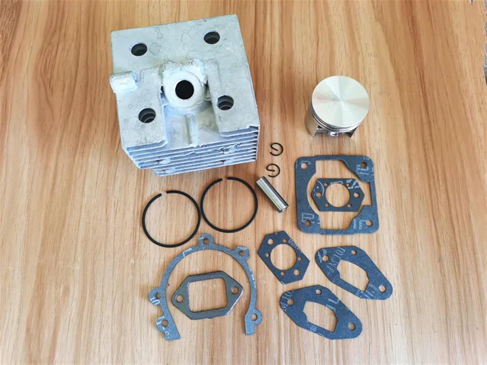 UNARAY Kit de pistón de Cilindro BR420, Junta de 46mm Apta for ST. BR380 BR400 BR420 SR420 SR400 Desbrozadora Cortadora Soplador de Hojas # 4203 020 1201