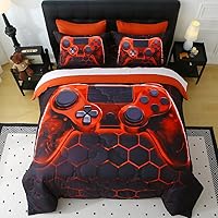 Vista 18 de Wajade Juego de edredón de 7 piezas con lazo azul para niñas, juego de ropa de cama tamaño individual con sábana y 2 fundas de almohada, 2 fundas