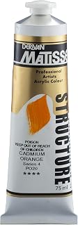 Matisse Structure Heavy Body Acrylic Paint High Viscosity Acrylics - 75 ml Tube - Cadmium Orange