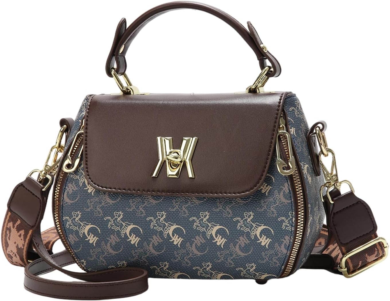 Mini Leather Shoulder Bag for Women Vintage Top Handle Crossbody Purse, Trendy Work and College Satchel Bag