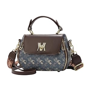 Mini Leather Shoulder Bag for Women Vintage Top Handle Crossbody Purse Trendy Work and College Satchel Bag