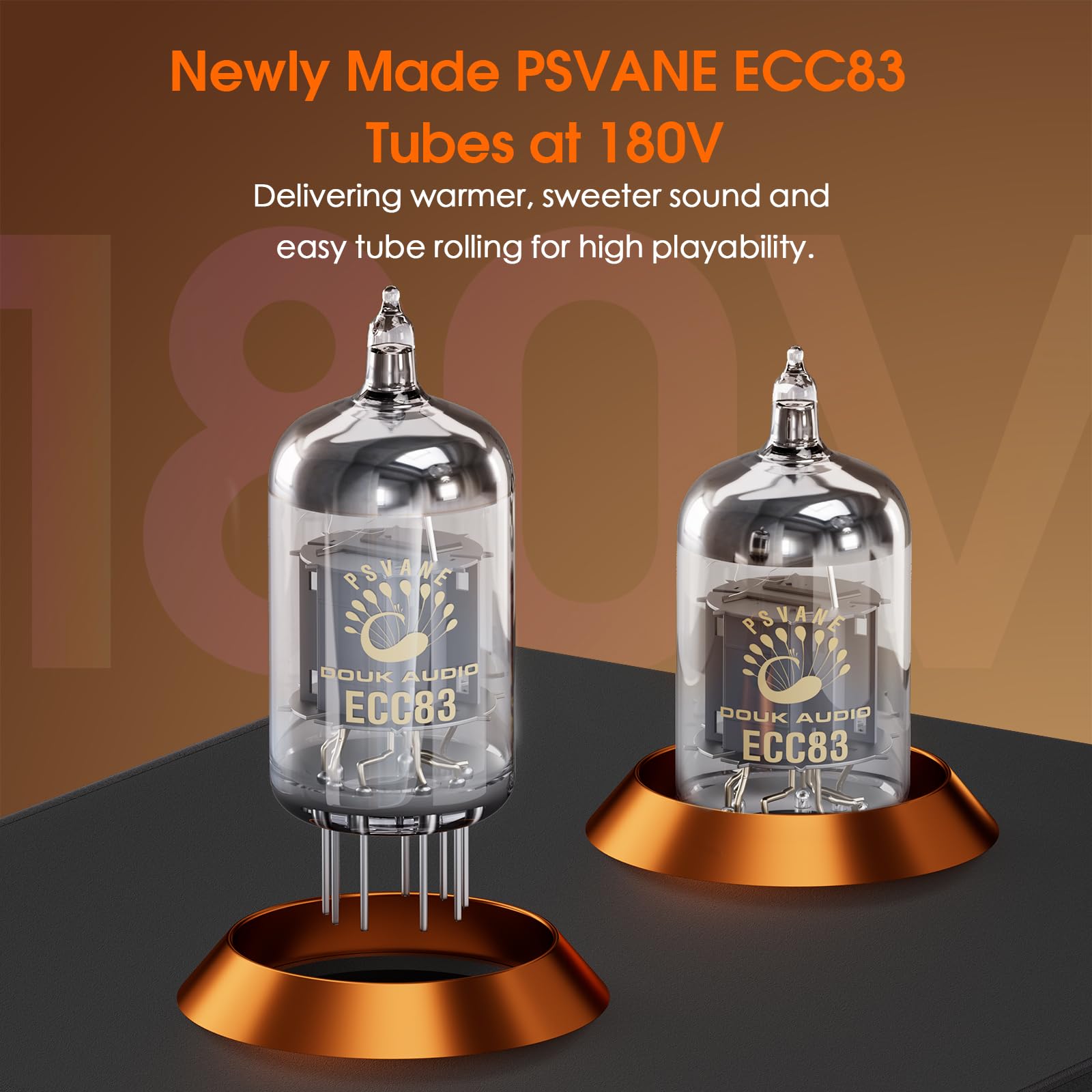 Douk Audio P7 Phono Preamplificador: ECC83 Preamplificador de tocadiscos de tubo con salida XLR equilibrada, filtro de paso alto, control de graves y agudos, bypass para reproductor de discos MM