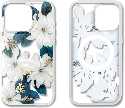 Sonix Case for iPhone 15 Pro | Compatible with MagSafe iPhone Case Floral | 10ft Drop Tested | Delilah Flower