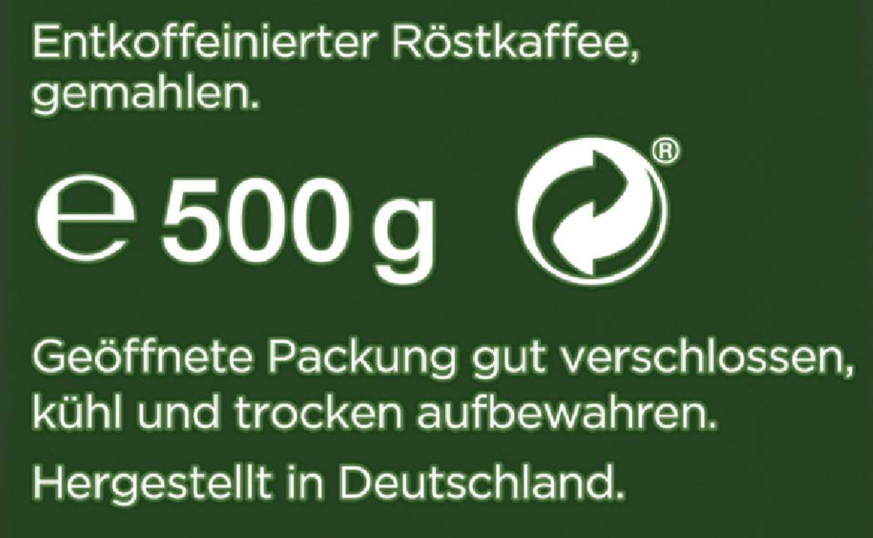 Jacobs Filterkaffee Krönung Entkoffeiniert, 12er Pack, 12 x 500 g gemahlener Kaffee