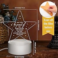 Vista 2 de 30 piezas de regalos de agradecimiento a los empleados para regalos de equipo, luz nocturna LED acrílica con texto en inglés «May You Be Proud of