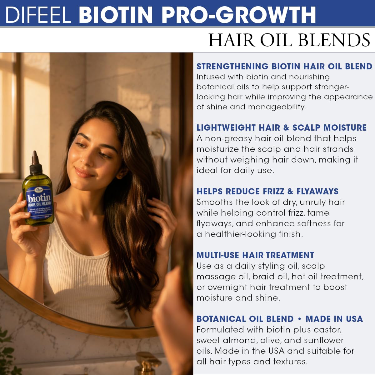 Difeel Biotin Progrowth Premium Haaröl 8 oz