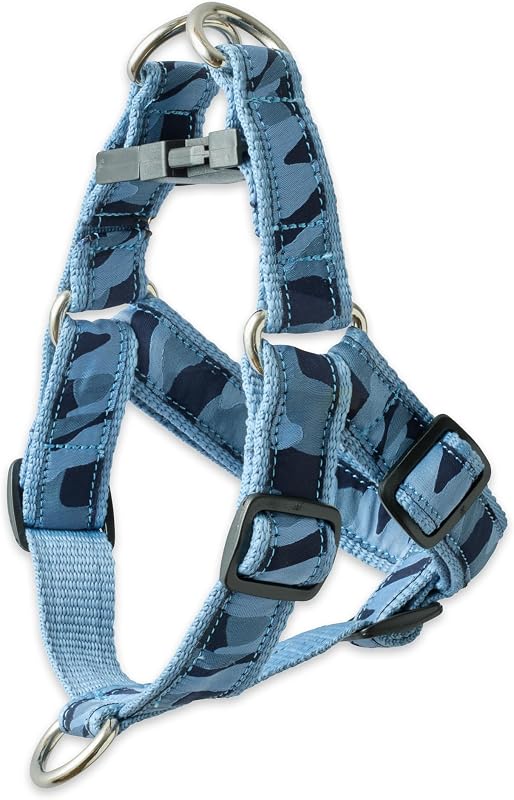 Peitoral Tipo Cabresto Pet Passion REMY com Fita de Poliéster Reciclado Navy CAMO, Tamanho Pequeno