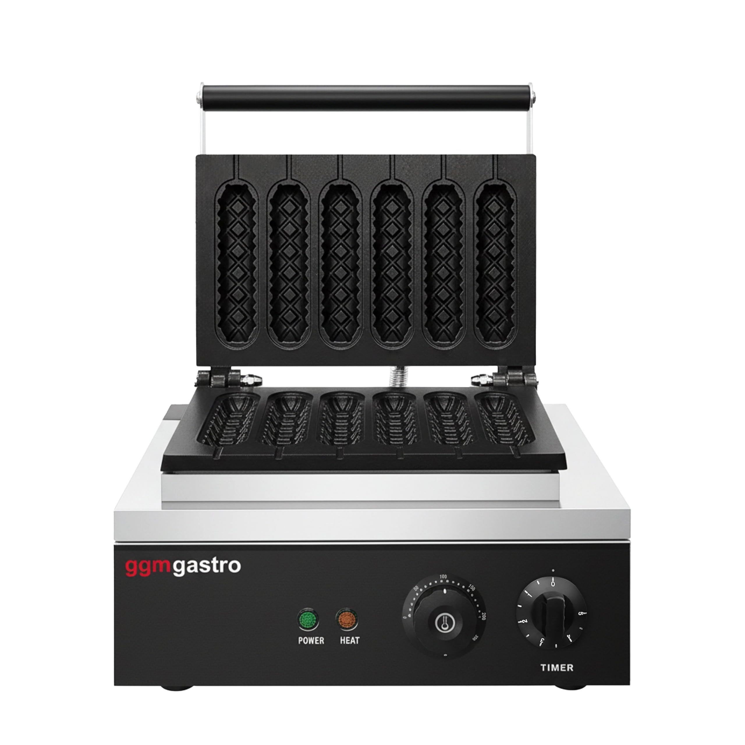 GGM Gastro Waffeleisen Lolly am Stiel 1,55 kW | Ideal für den Dauereinsatz, hochwertige Gusseisenplatten, präzise Zeitsteuerung, leichte Reinigung, sofort einsatzbereit