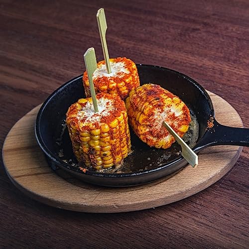 Miniatura 6 de PEOUWNES Palillos de madera de bambú de 4.7 pulgadas para cócteles, aperitivos, malvaviscos, frutas, parrillas, sándwich, pollo Yakitori, fondue,