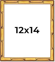 Vista 11 de Poster Palooza Marco de bambú dorado de 12 x 10 pulgadas de ancho, marco de madera maciza moldeado con plexiglás acrílico UV, respaldo de tablero