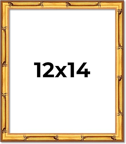 Miniatura 11 de Poster Palooza Marco de bambú dorado de 12 x 10 pulgadas de ancho, marco de madera maciza moldeado con plexiglás acrílico UV, respaldo de tablero