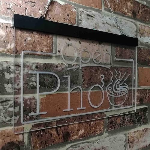 Miniatura 4 de ADVPRO Open Pho Vietnam Fideos Shop Letrero de neón LED de doble color, azul y rojo, 24 x 16 pulgadas st6s64-i3655-br