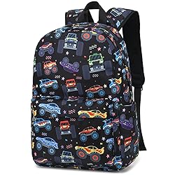 CAMTOP Kids Backpack for Boys, Preschool Toddler Backpack Kindergarten School Bookbag for Age 3-8(Monster Truck)