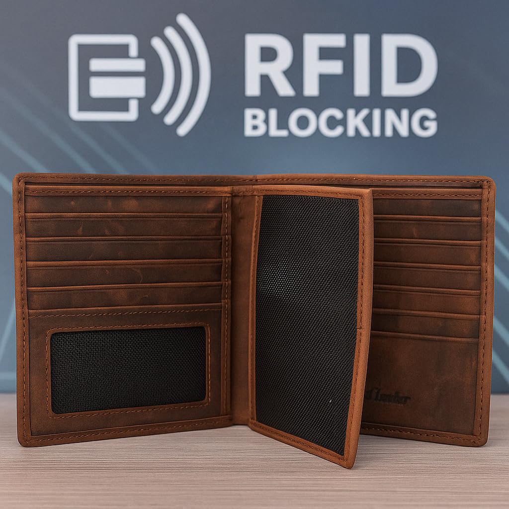 Portafoglio Marshal Portafoglio Uomo In Vera Pelle, Stile Bifold - Foto 4