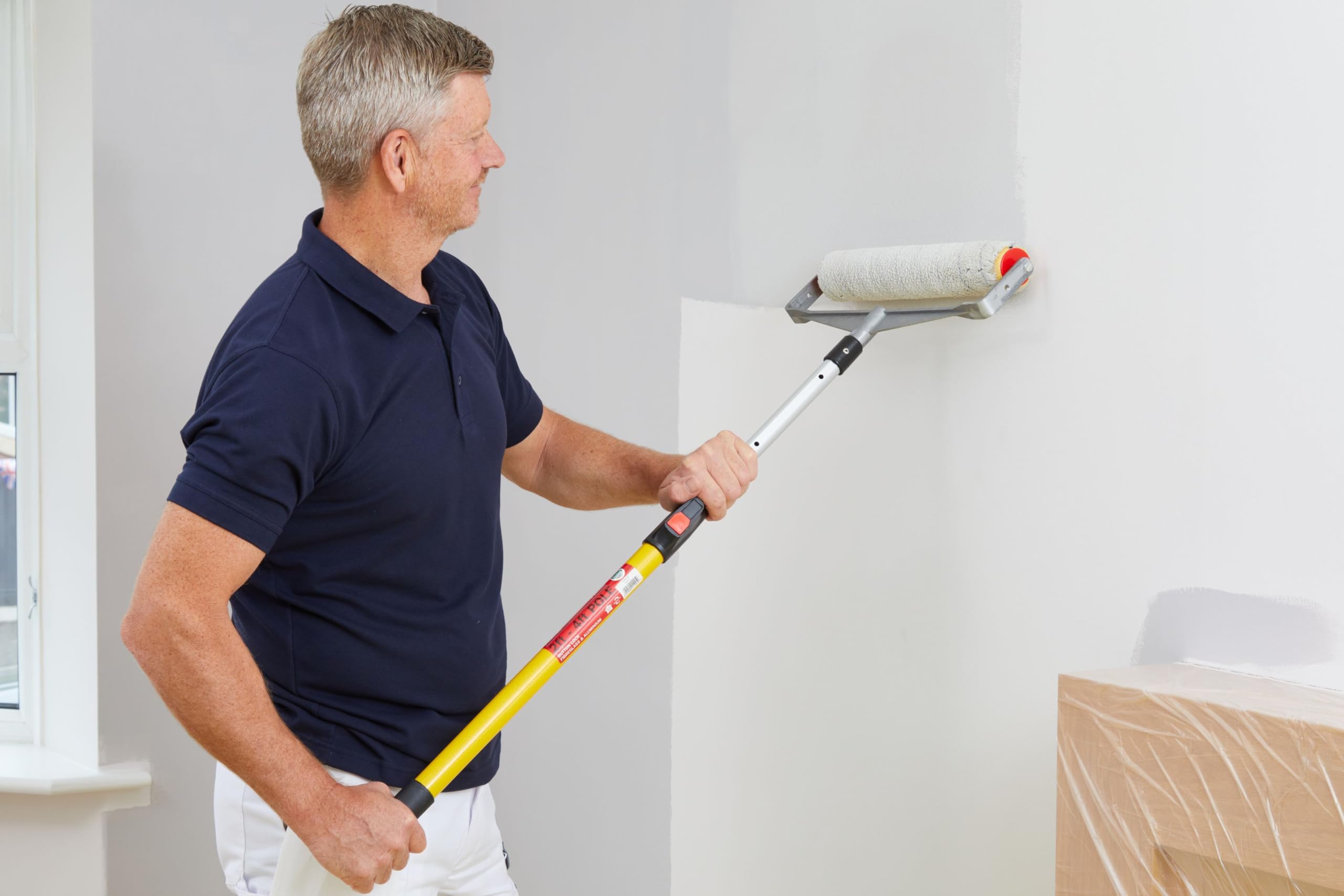 ProDec Rullo per pittura professionale a doppio braccio a pelo medio per la verniciatura a copertura rapida con pitture ad emulsione e per muratura su pareti e soffitti interni ed esterni