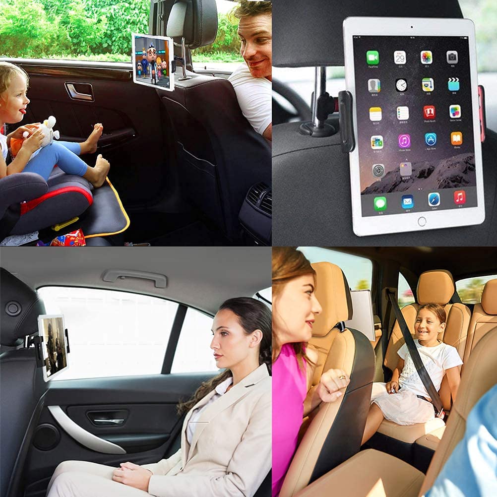 Uchwyt telefonu tablet samochodowych, wspornik do siedzenia samochodu Universal 360 Rotation Headrest, Foteliki samochodowe Akcesoria dla wszystkich tabletów 4,4~10,5"