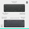 Teclado Bluetooth Logitech K250 con teclado numérico, conectividad fácil, compacto, hecho de plástico reciclado, resistente a derrames, teclas cómodas - Windows/MacOS - Grafito 7