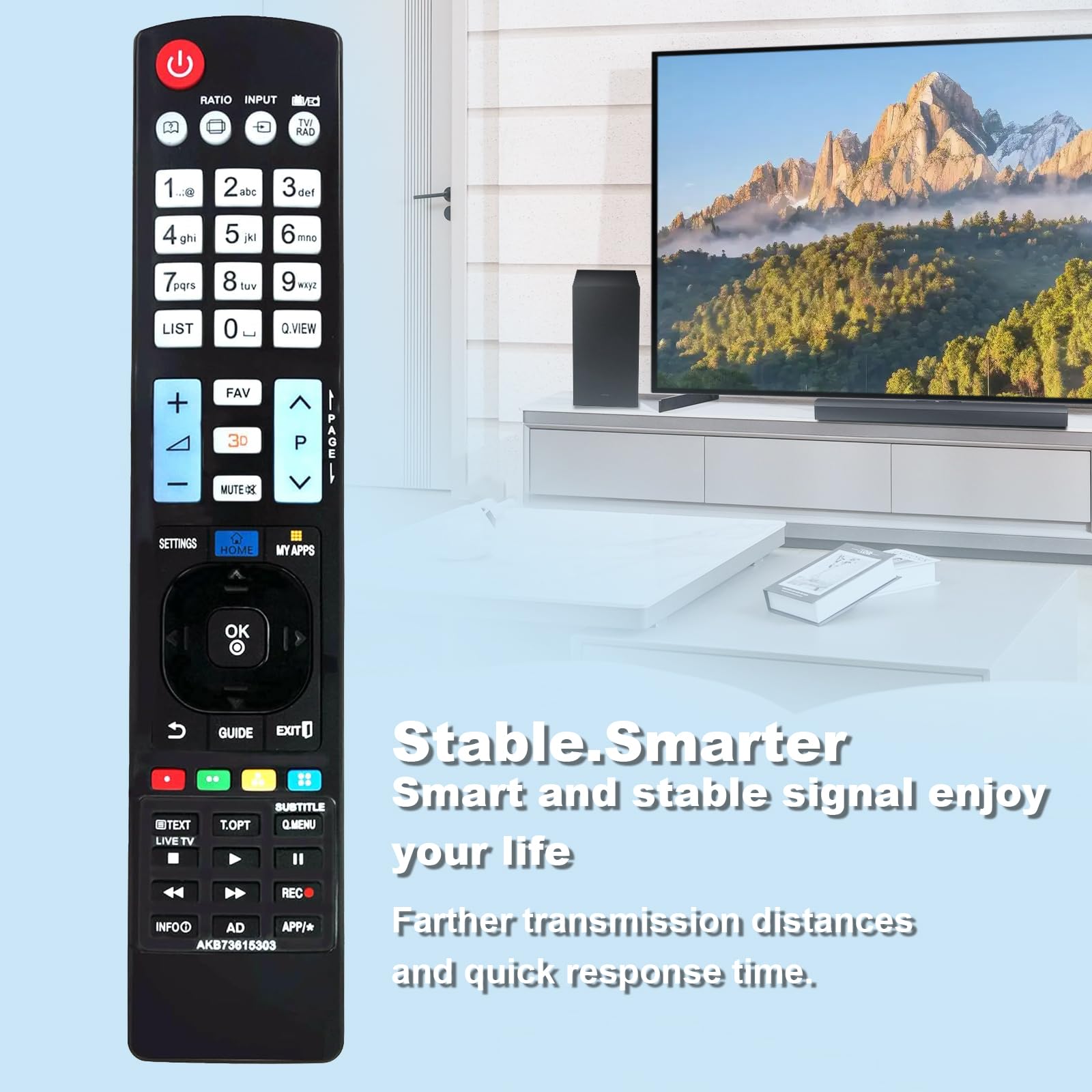 vhbw telecomando compatibile con LG AKB73615303, AKB73615306