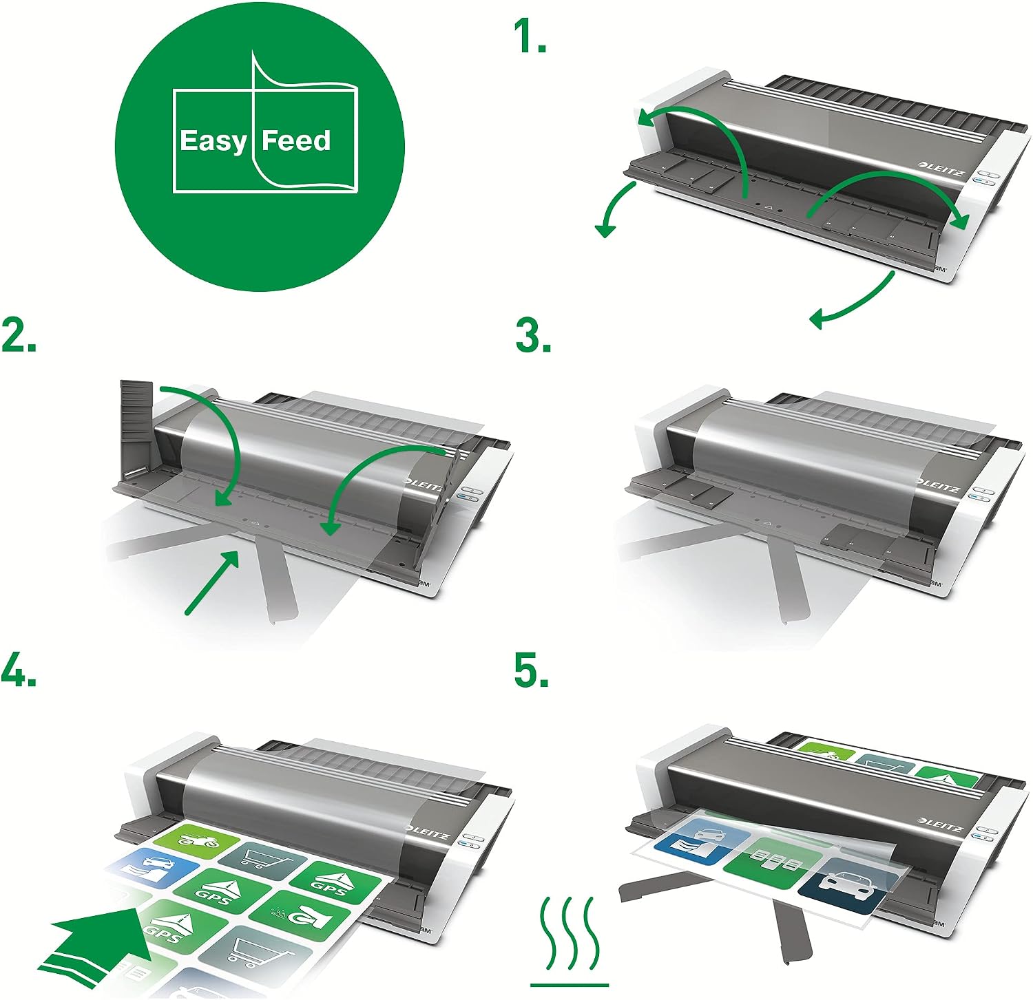 Leitz iLAM Touch 2 Turbo A3 75200000, 32 cm, Hot, 75200000 (75200000, 32 cm, Hot laminator, 1 min, 1500 mm/min, 0.6 mm, A3)