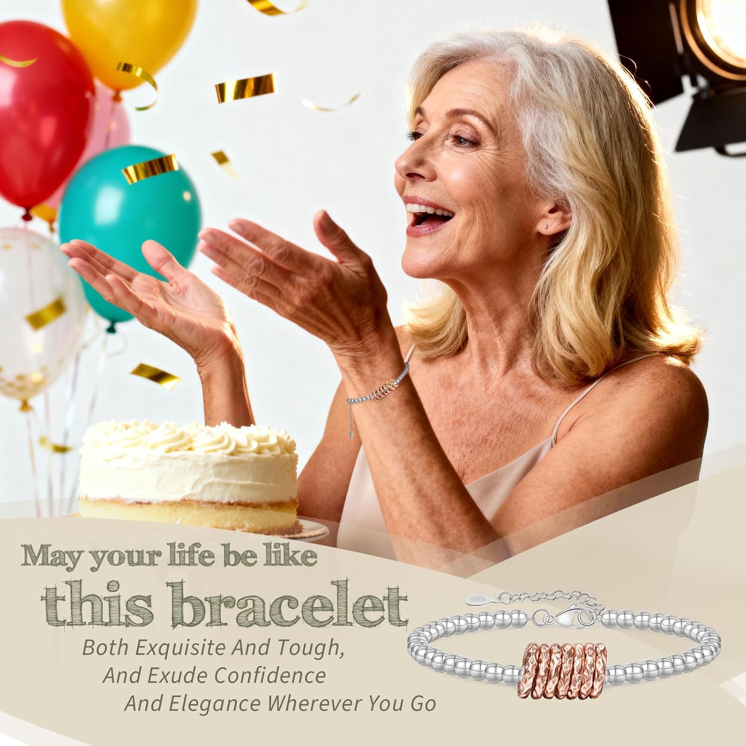 AGOT 30th 40th 50th 60th 70th Birthday Gift for Women: Unique Bracelet Best Birthday Presents Gifts Ideas for Mom Daughter Grandma Sister Friends Coworker - Image 5