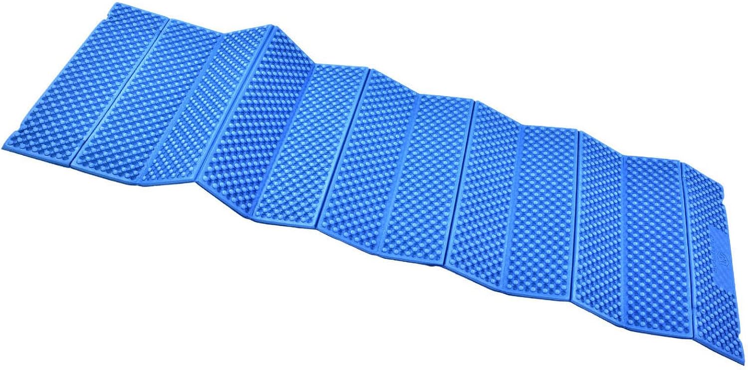 RiToEasysports Folding Outdoor Foam Camping Mat, Lightweight Egg Cell Shape Sleeping Pad with Waterproof Mattress for Yoga Camping and Outdoor Sports