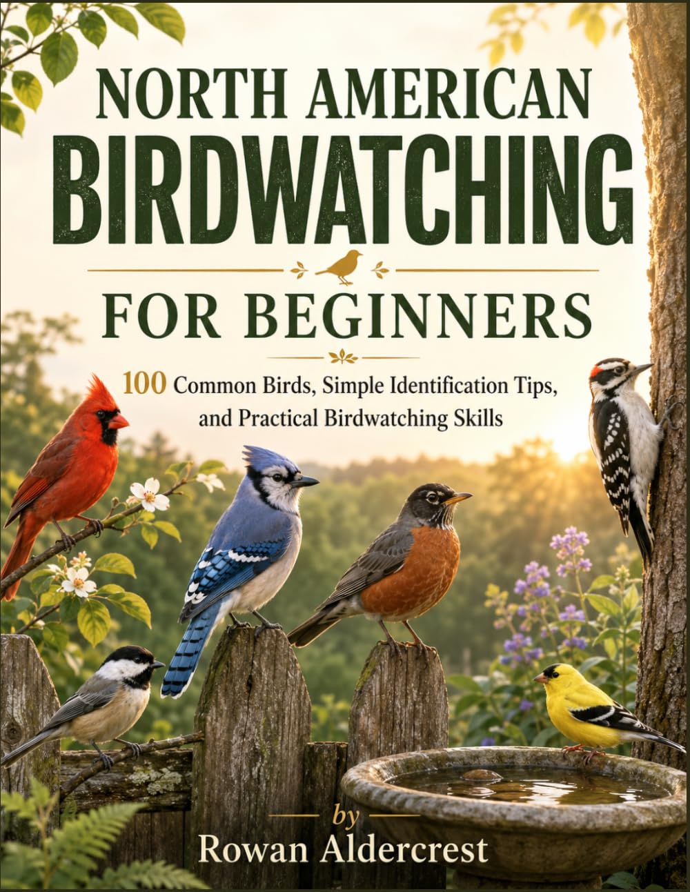 NORTH AMERICAN BIRDWATCHING FOR BEGINNERS: 100 Common Birds, Simple Identification Tips, and Practical Birdwatching Skills