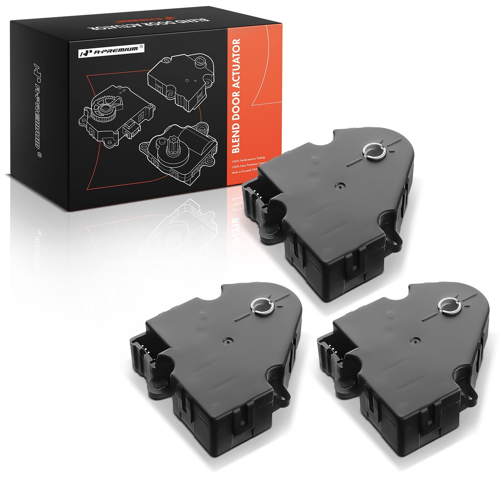 A-Premium HVAC Heater Blend Door Actuator Compatible with Buick Enclave 2008-2012 & Chevrolet Traverse 2009-2012 & GMC Acadia 2007-2012 & Saturn Outlook 2007-2010, Main, 3-PC Set