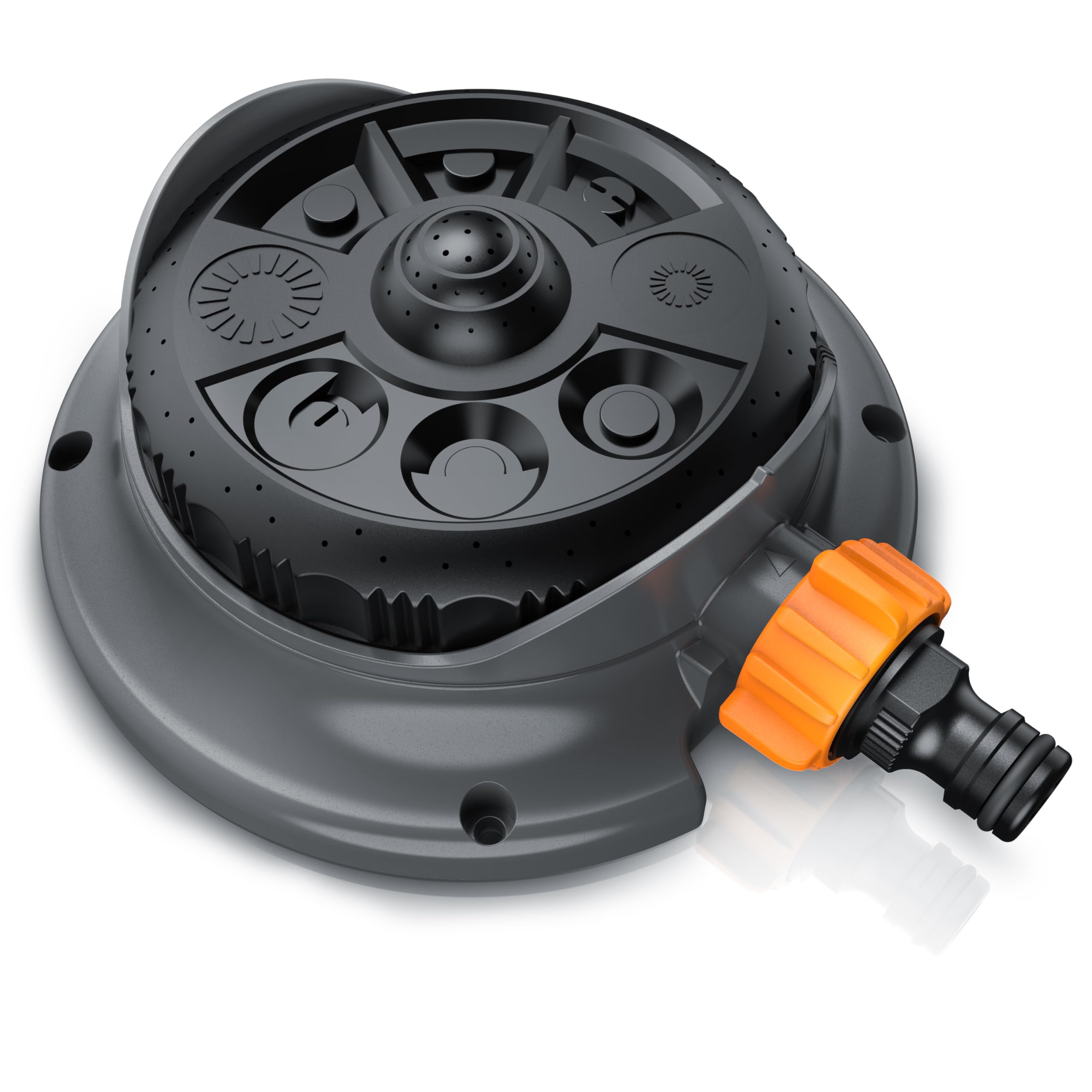 Brandson - Rasensprenger 3/4 Zoll - Rasensprinkler Flächenregner - Garten Sprinkler - 8 verstellbare Sprühformen - 110 m² Beregnungsfläche – Viereckregner - Schnellkupplungsadapter