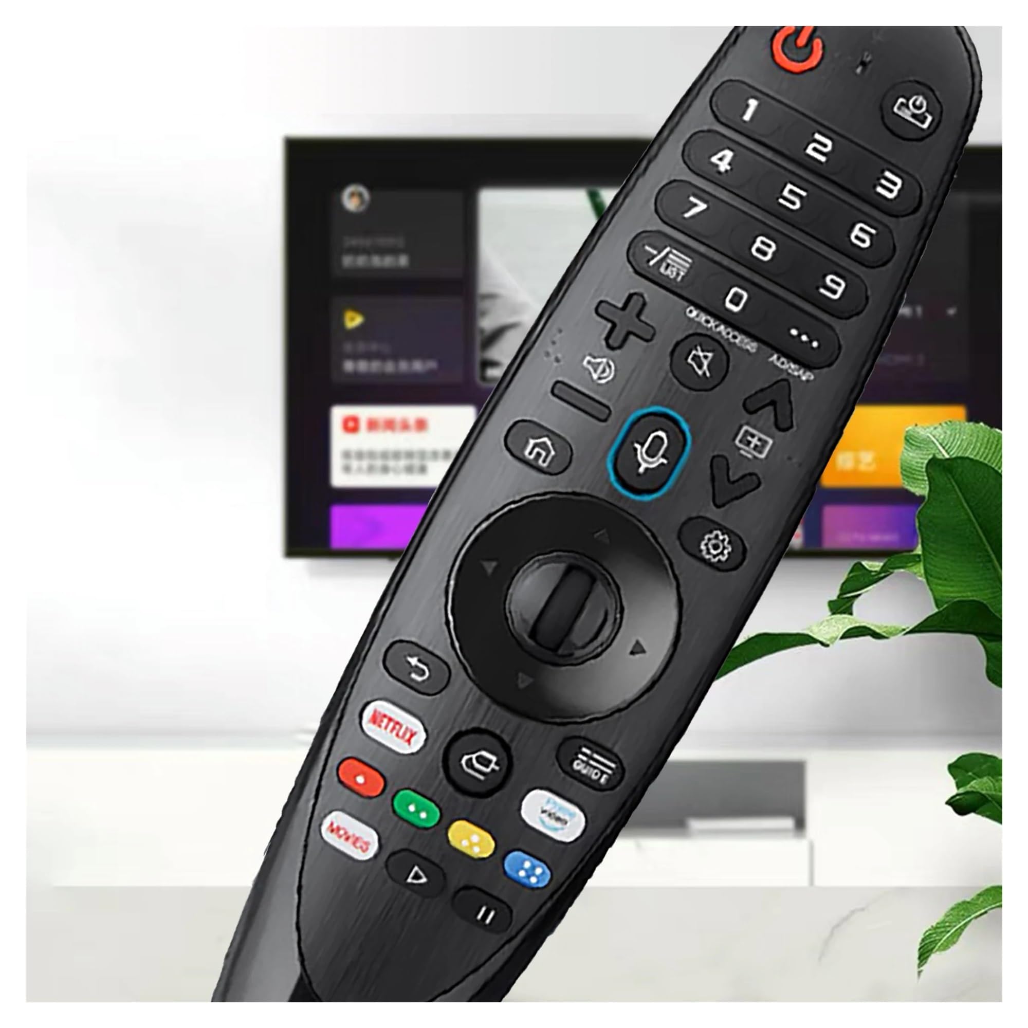 1 szt. Uniwersalny pilot Magic do telewizorów Smart TV z funkcją głosu i wskaźnika, zamiennik dla modeli AKB75855501 MR20GA MR21GA(With voice)