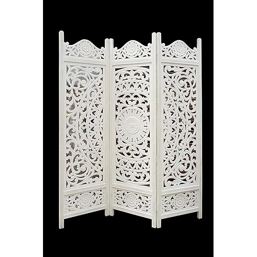 Artesia Handcrafted Wooden Room Partition - White