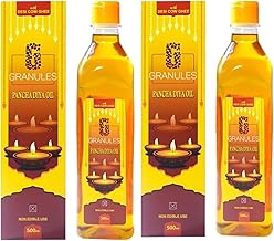 Granules Premium Pooja Oil for Diya – 500ml Desi Cow Ghee Lamp Oil for Puja Smokeless & Long-Lasting Flame Ideal for Daily Worship, Aarti, Temple Offerings, and Diwali Oil - Pack of 2