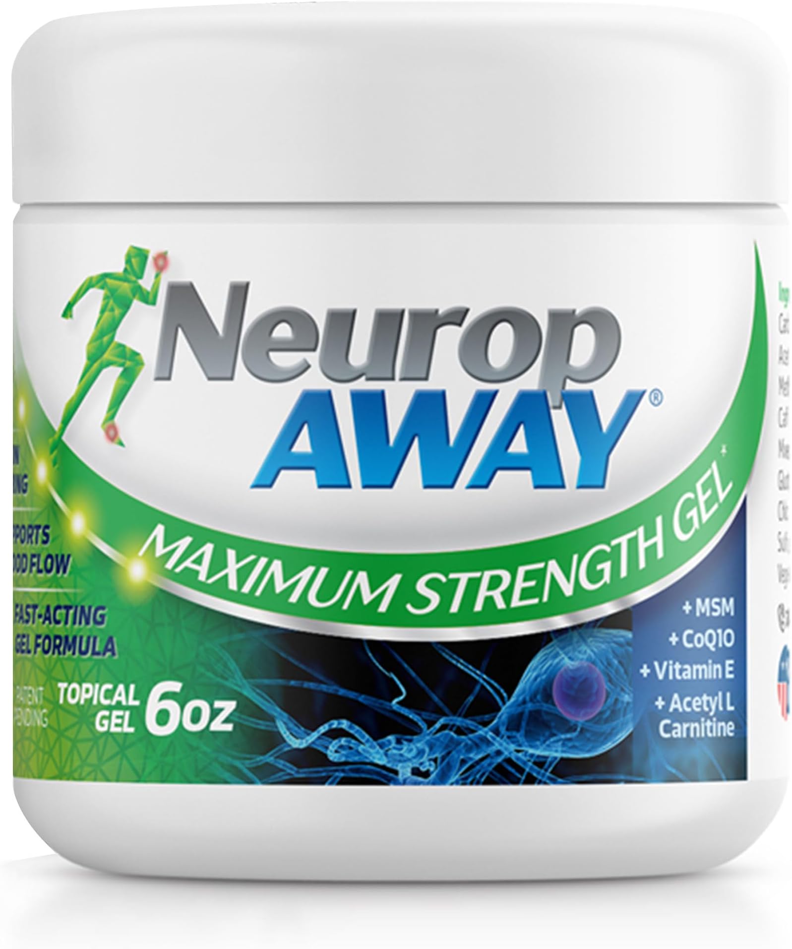 - NeuropAWAY® Maximum Strength Gel, for Nerve discomfort, Burning, Tingling, and Numbness 6oz