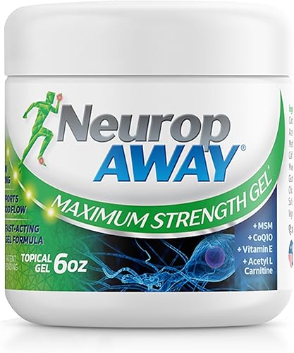 NeuropAWAY Gel de máxima resistencia, gel de alivio rápido, sin mentol, alivio calmante para quemar, hormigueo y entumecimiento en dedos, manos,
